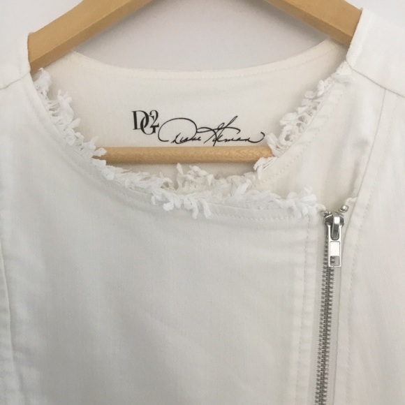 Diane Gilman | Women’s Moto Jacket, off white, size large. - Picture 5 of 15